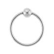 STAINLESS STEEL HOOPS WITH BALL Gauge: 16, Ball Size: 4mm, Length: 8mm Sold as a Pair
