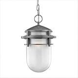 Reef Energy Efficient Outdoor Hanging Lantern in Hematite