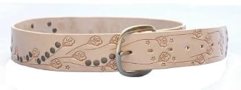 MONITALY 'Tito leather belt' Natural Flower