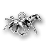 Sterling Silver Horse Mare with Colt Charm or Pendant