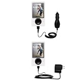 Essential Kit for the Microsoft Zune - includes Car and Wall Charger with Rapid Charge Technology - Gomadic Brand w/ TipExchange Technology