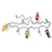Silvertone Metal Austrian Crystal Flip-Flop Ankle Bracelet 9"-10"