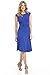 Rekucci Women's Slimming Fit and Flare Tummy Control Dress with Cap Sleeves