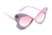 Zoom Kidz Shades Girls Butterfly-Shaped Plastic Sunglasses with Flowers, Purple Frame/Pink Lens