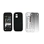 Premium Black Soft Silicone Gel Skin Cover Case + Crystal Clear LCD Screen Protector for Nokia N97 Mini [Accessory Export Packaging]