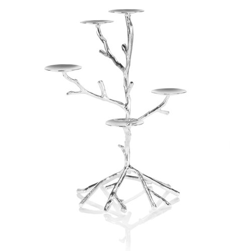 Silver Plated Twig Candelabra Candle Holder