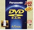 Panasonic 9.4GB DVD-Ram 5x DVD-Ram Cartridge Media (Preformatted) - LM-AD240MU