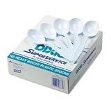 DXESH20 - Heavyweight Plastic Soup Spoons