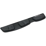 Fellowes Keyboard Palm Support with Microban Protection, Black Leatherette (9182501)