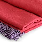 Alpaca wool throw, 'Violet Rose'