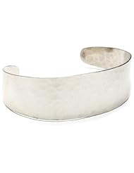 Melissa Joy Manning "Mixed Metals" Silver Hammered Cuff Bracelet