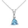 Miore USP002P4W 9 Karat (375) Dreieckige Anh�nger mit Blauem Topas und Brillant an 45 cm langer Kette