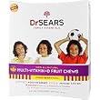 Dr. Sears Little Champions Kids Multivitamin All-Natural Fruit Chews, Mixed Berry, 60-Count Box