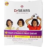 Dr. Sears Little Champions Kids Multivitamin All-Natural Fruit Chews, Mixed Berry, 60-Count Box
