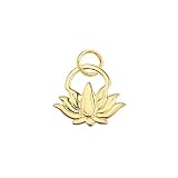 Lotus Bloom Charm / Pendant in 24 Karat Gold Vermeil