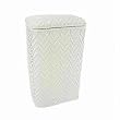 Elegante' Wicker Apartment Hamper White