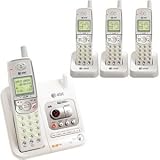 ATT 5.8GHz Analog Phone Bundle with 4 Handsets - Cream/ Titanium (EL42408)
