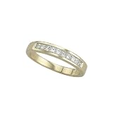 14K Yellow Gold 1/3 ct. Princess Cut Diamond Wedding Band