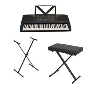 Huntington KB61 Portable Keyboard w/ Stand and Bench Black