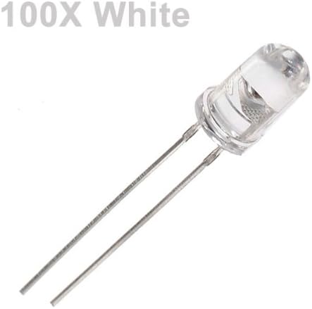 100pcs 5mm 3000-6000mcd LED Bright Decoration Torch Toy Light White