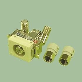 【クリックで詳細表示】マスプロ 壁面テレビ端子【F型接栓】中継用 電流通過型 DSK10-FP