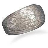 Sterling Silver Tapered Ring with Wavy Design