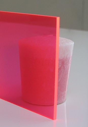 Red - Pink Fluorescent (9095)Acrylic PlexiglassDisc - Diameter 4" - 1/8" Thick - Pack of 3