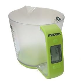 KITCHEN MEASURING JUG BUILT IN SCALES LCD DIGITAL SCALE
