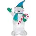 4 Ft. - Gemmy Christmas Airblown Inflatable - Polar Bear Holding Cany Cane