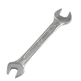 uxcell クロムメッキの金属　ダブルオープンエンドレンチ　ハンドツール　12mmX 14mm