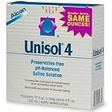 Unisol 4 Preservative Free pH-Balanced Saline Solution Contains - 12 fl Oz in Three Sterile 4 Oz Safety Sealed Bottles