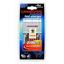 Uniross Compact Fast (X-Press 350) Charger incl. 4x2700mAh AA Batteries