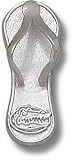 Florida Gators Solid Sterling Silver Gator Head Flip Flop 1'' Pendant