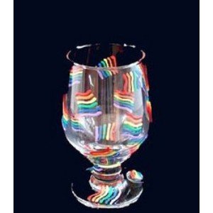Pride Rainbow Design - Hand Painted - High Ball - All Purpose Glass - 10.5 oz.