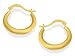 9ct Gold Plain Creole Hoop Earrings