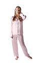 Women's Classic Satin Pajama Set and Sleep Mask, 16 Colors/Prints Available