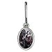 Graphics and More Goth Girl Dressed in Black Tattoos Antiqued Oval Charm Clothes Purse Suitcase Backpack Zipper Pull Aid