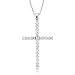 14k White Gold Cross Diamond Pendant Necklace (GH, SI-I, 0.25 carat)
