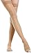 BriteLeafs Sheer Compression Stockings Thigh High 20-30 mmHg, Firm Support, Stay-Up Silicone Band, Closed Toe (X-Large, Beige)