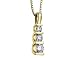 Diamond Three Stone Pendant 1/3 Carat (ctw) in 14K Yellow Gold with Chain