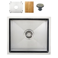 Ticor Undermount 16 Gauge Stainless Steel Single Bowl Square Kitchen Sink