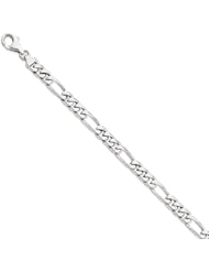 14k WG 7.0mm Fancy Link Bracelet