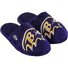 Baltimore Ravens NFL Big Logo Plush Slide Slipper size medium Mens 9-10