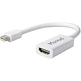 Moread Mini DisplayPort (Thunderbolt Port Compatible) to HDMI Adapter (Male to Female) - White