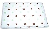 American Baby Company Portable Crib Sheet Percale, Celery Dots