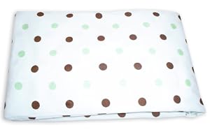 American Baby Company Crib Sheet Percale, Celery Dots
