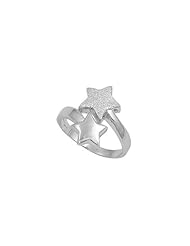Sterling Silver Womans Polished Star Ring Wholesale Comfort Fit 925 Band 19mm