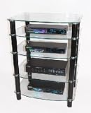 Everest 5 Shelf Glass Stereo Stand