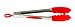 Orka 12-Inch Stainless and Silicone Tongs, Red