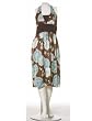 Charmeuse Printed Halter Dress